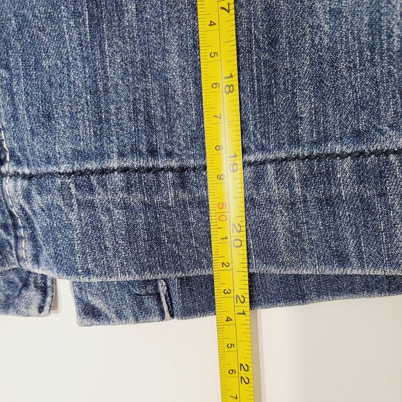 Insider Womens Blue Cotton Pockets Premium Denim Summer Knee Length Skirt Size 5 - Picture 12 of 14